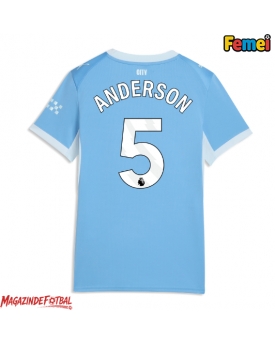 Manchester City Elliot Anderson #5 Tricou Fotbal Replică 2026-27 Femei Acasa Manchester City Elliot Anderson #5 Tricou Fotbal Replică 2026-27 Femei Acasa